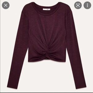 Wilfred Free Ortiz Long-Sleeve Tee Dark Purple Plum Large